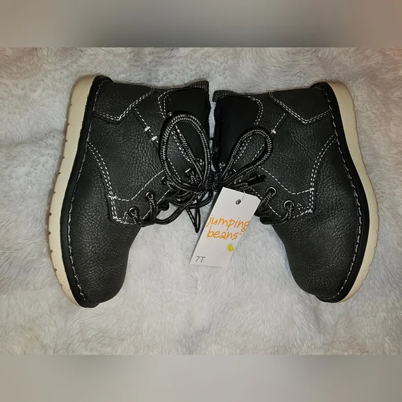 Jumping Beans Toddler Boys Ezraa Gray Boots Side Zip Sz 7T NWT - Picture 4 of 5